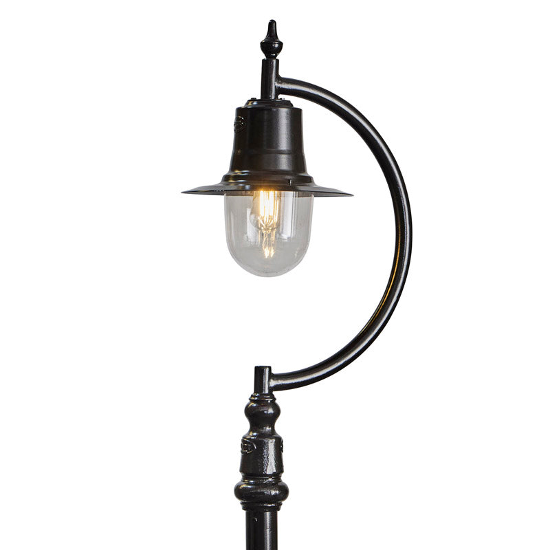 Vintage tear drop lamp post in cast iron and steel 2.5m (H507)