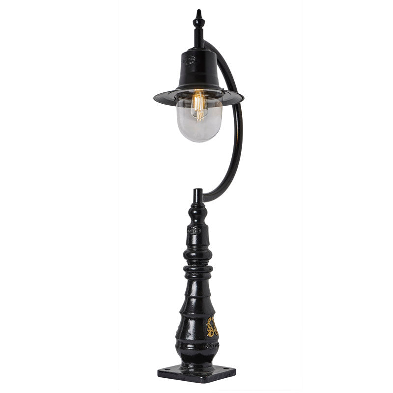 Vintage tear drop pedestal light in cast iron and steel 1.3m (H508)