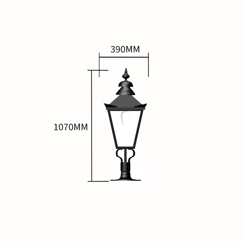 Victorian pier light for flat pier caps 1m (H050)