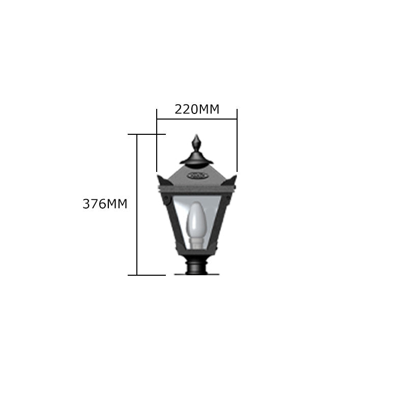 Victorian traditional cast iron pier light for narrow pier caps 0.38m (H054)