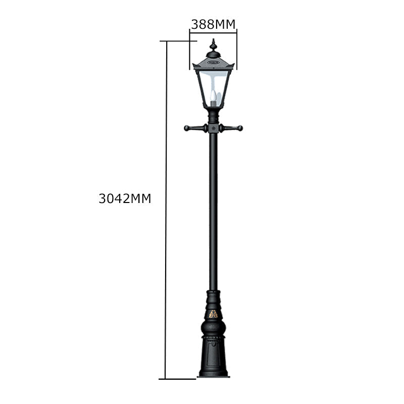 Victorian traditional cast iron lamp post 3m (H801)