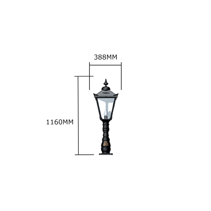 Victorian traditional cast iron pedestal light 1.16m (H808)