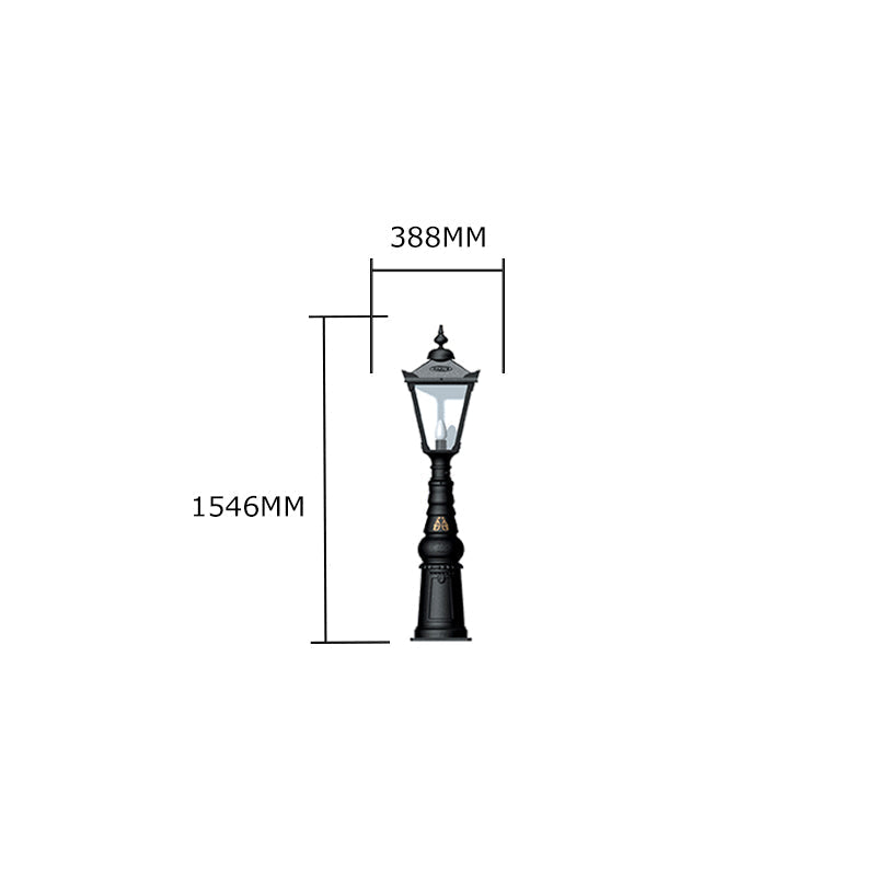 Victorian traditional cast iron pedestal light 1.54m (H813)