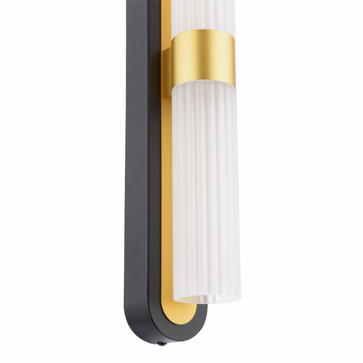 Hessel 2 Light Wall Light Matt Black and Satin Gold LED
