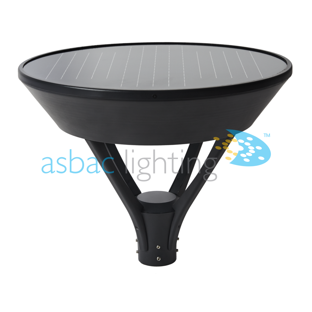 Hampstead Solar Hybrid 40W LED 5000K, Solar Street Light, Black/Clear