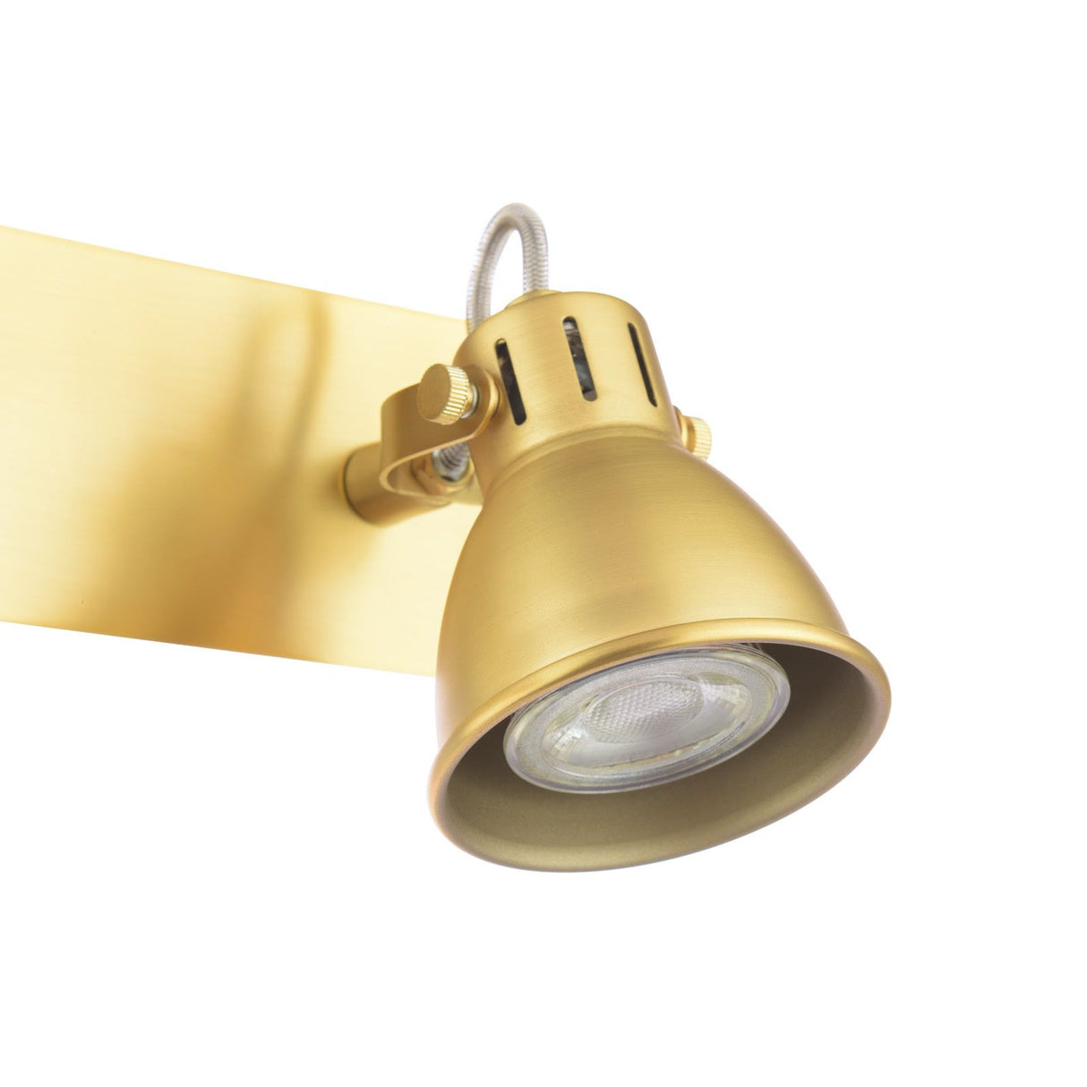Idaho 2 Light Wall Spotlight Natural Brass