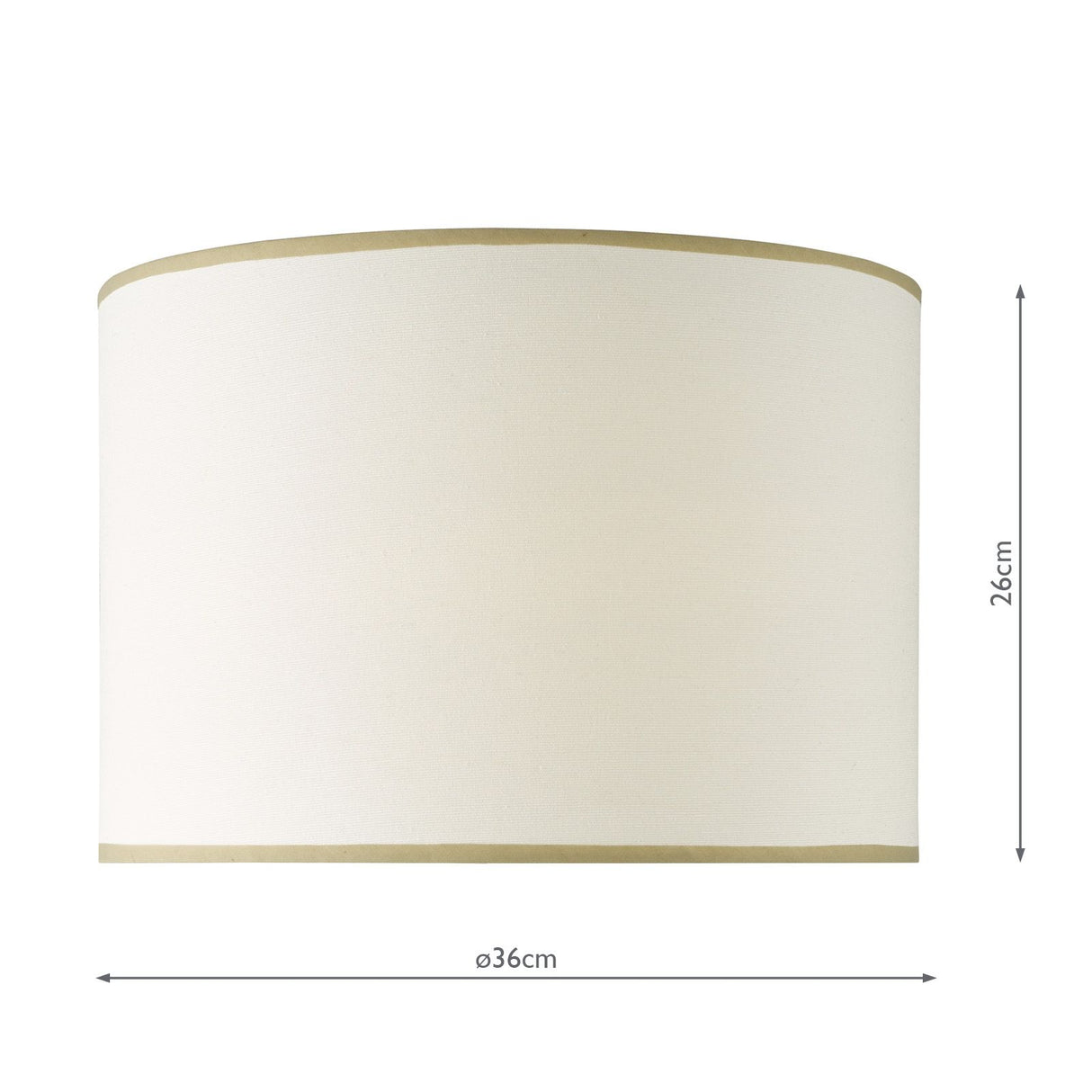 Idella White Linen Drum Shade 36cm 36cm