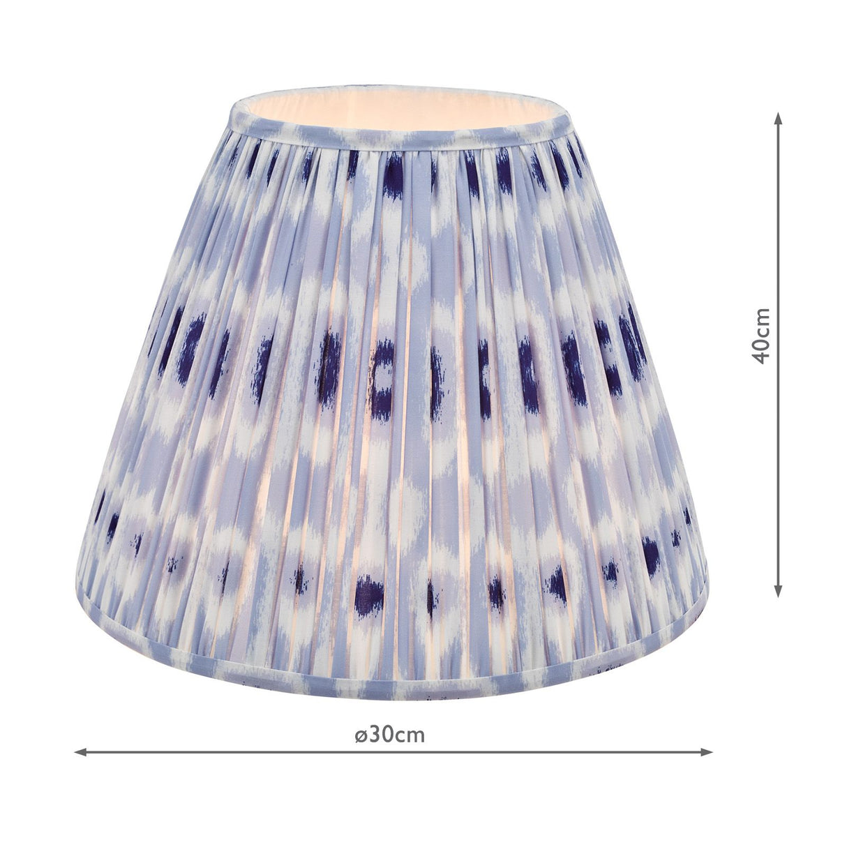 Ikat Blue Cotton Empire Shade 40cm 40cm