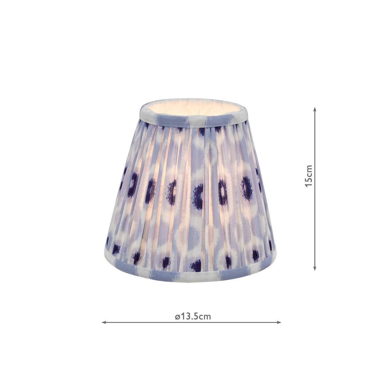 Ikat Blue Cotton Empire Shade 15cm 15cm