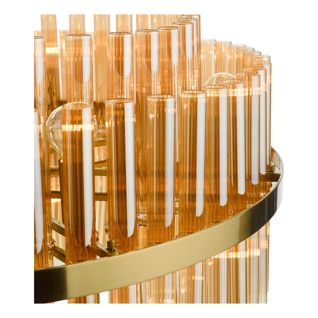 Imani 16 Light Pendant Natural Brass and Champagne Glass