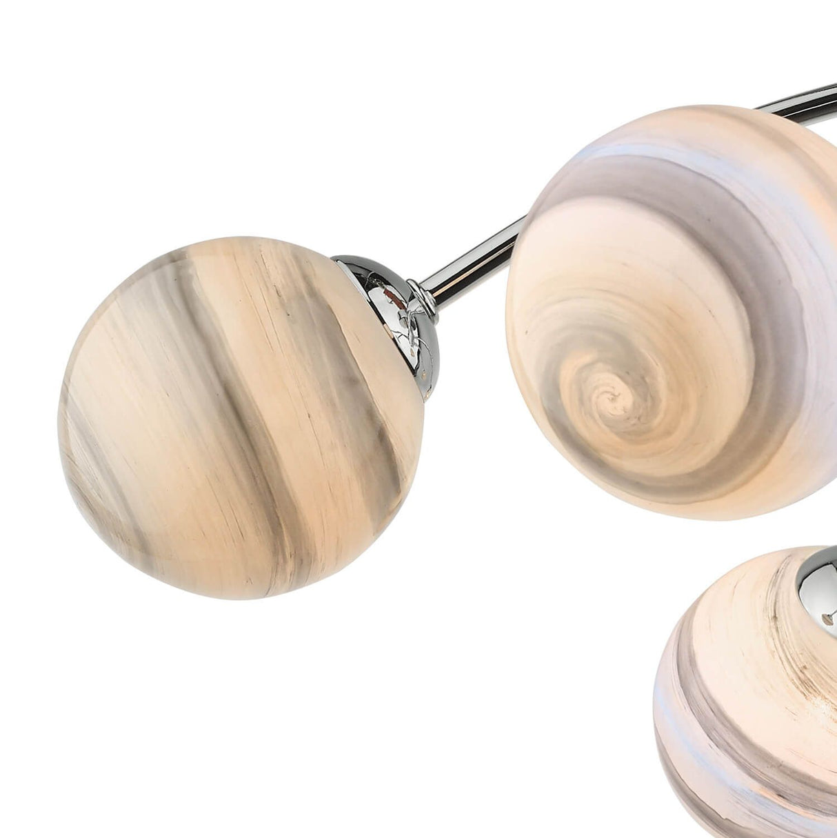 Izzy 6lt Semi Flush Polished Chrome With Planet Style Glass