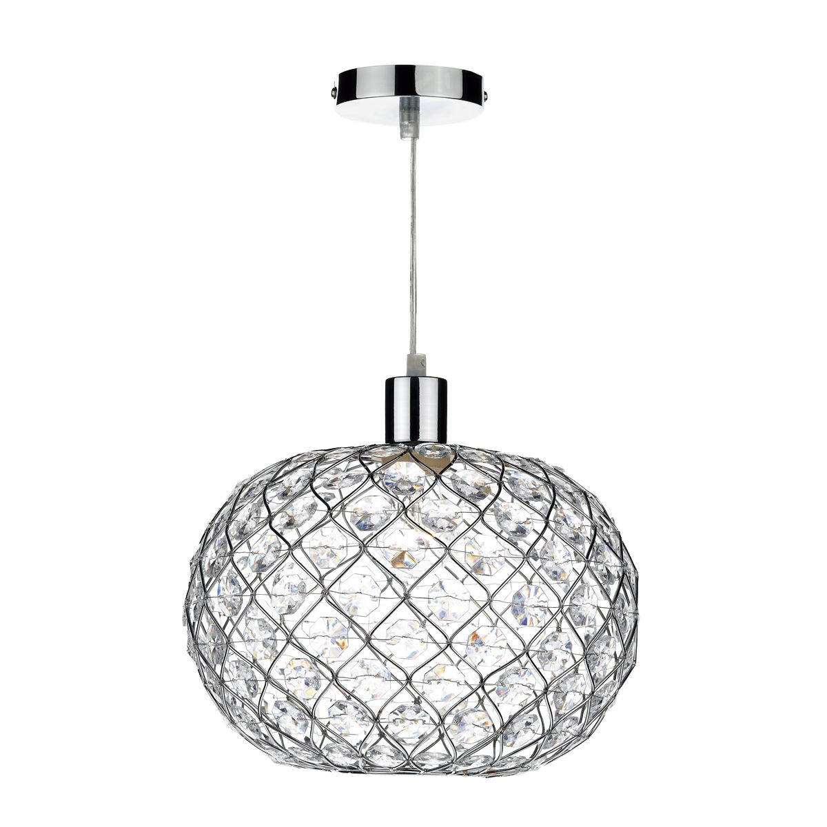 Juanita Easy Fit Pendant Polished Chrome Acrylic
