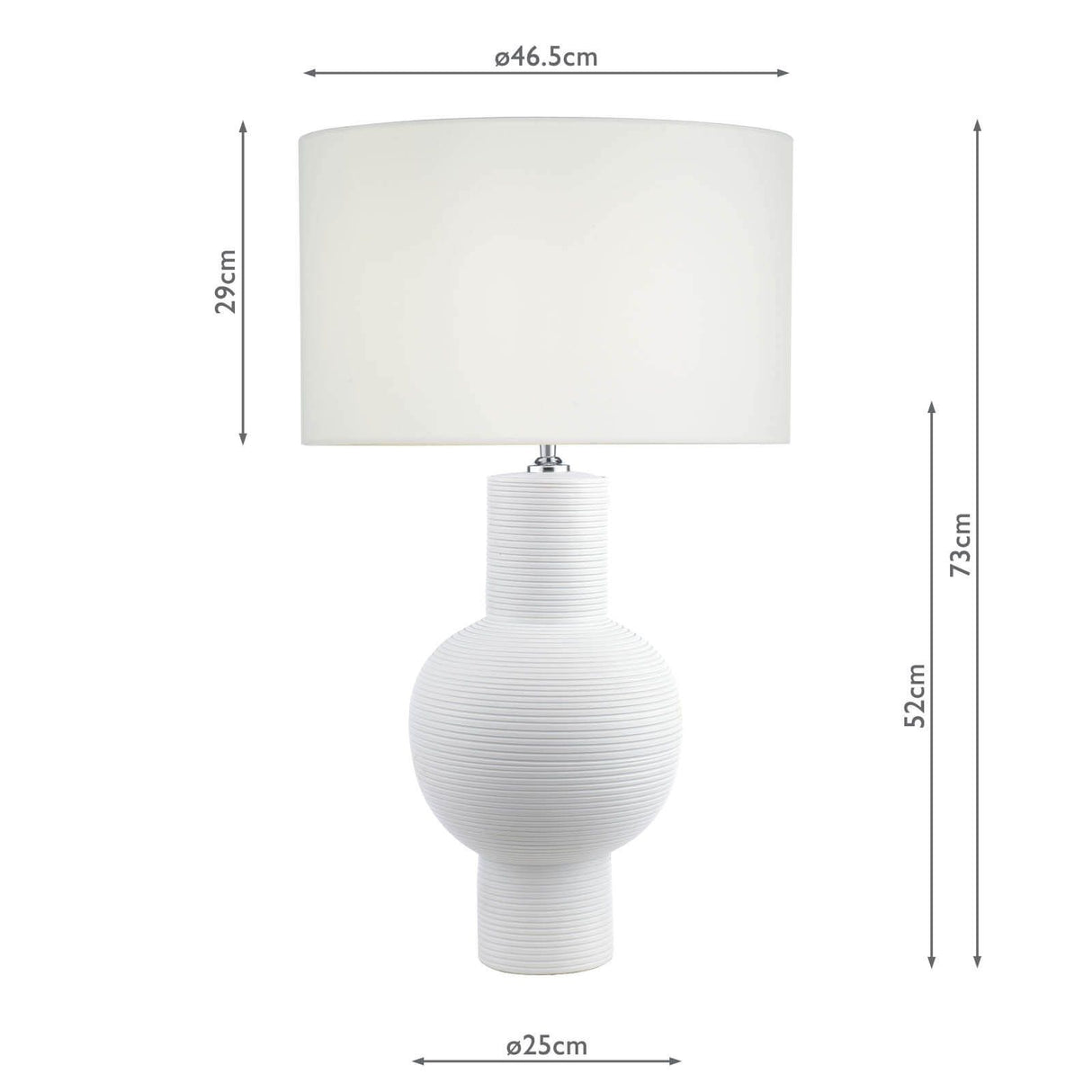 Kiara Table Lamp White With Shade
