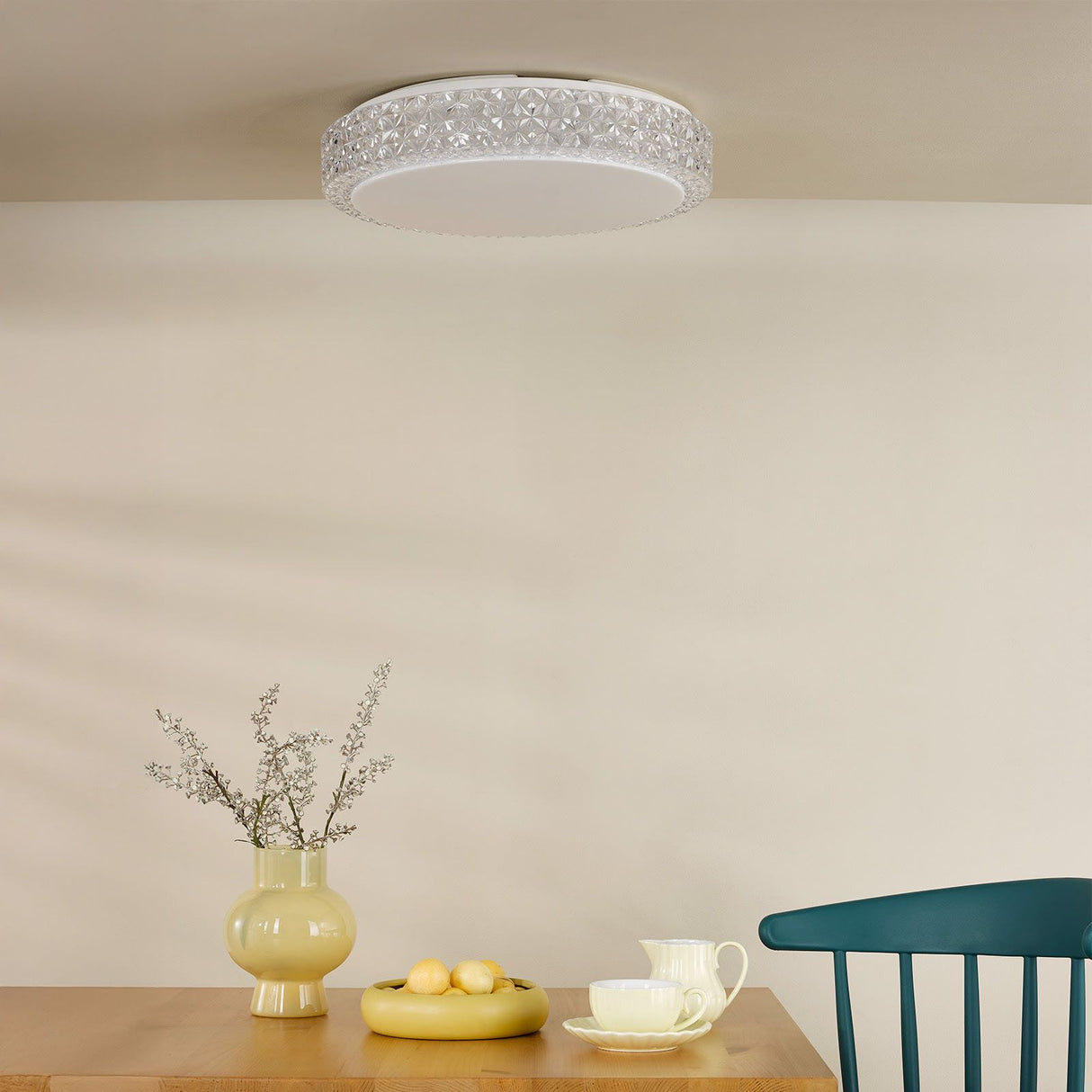 Liana Flush Clear Faceted Plastic LED