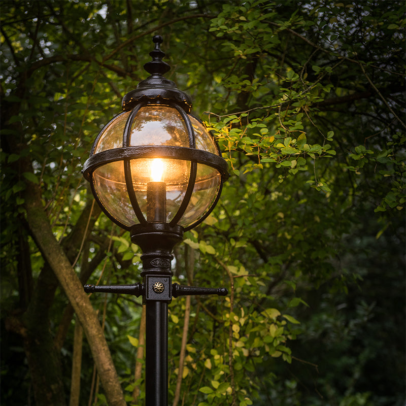 Victorian globe lantern in cast iron - 62mm inside diameter (LN202)