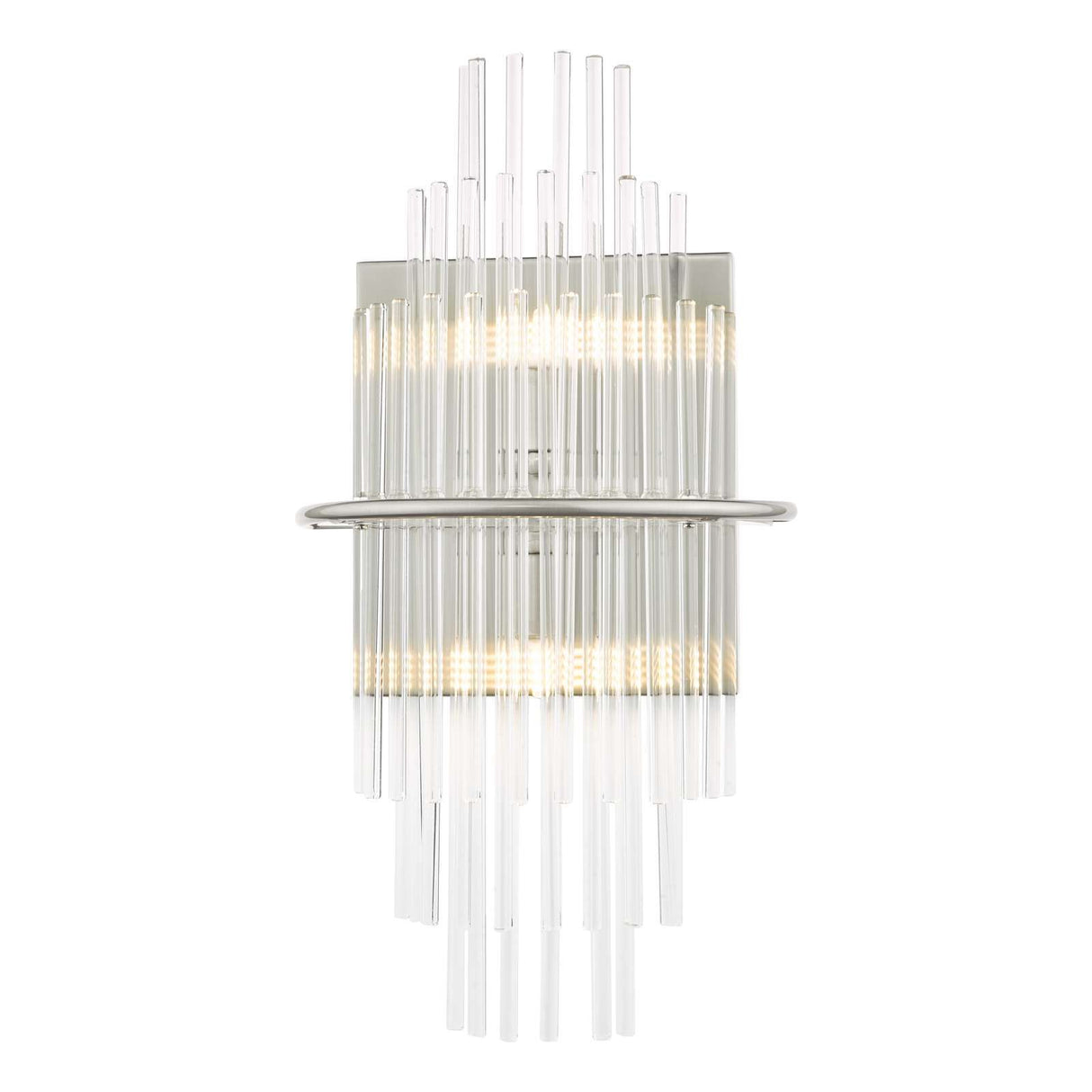 Lukas 2 Light Wall Light Polished Chrome Glass