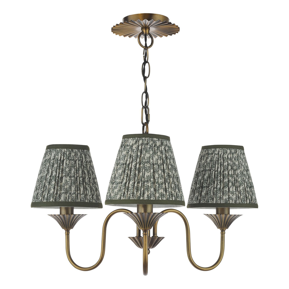 Lydian 3 Light Pendant Antique Bronze With Shade