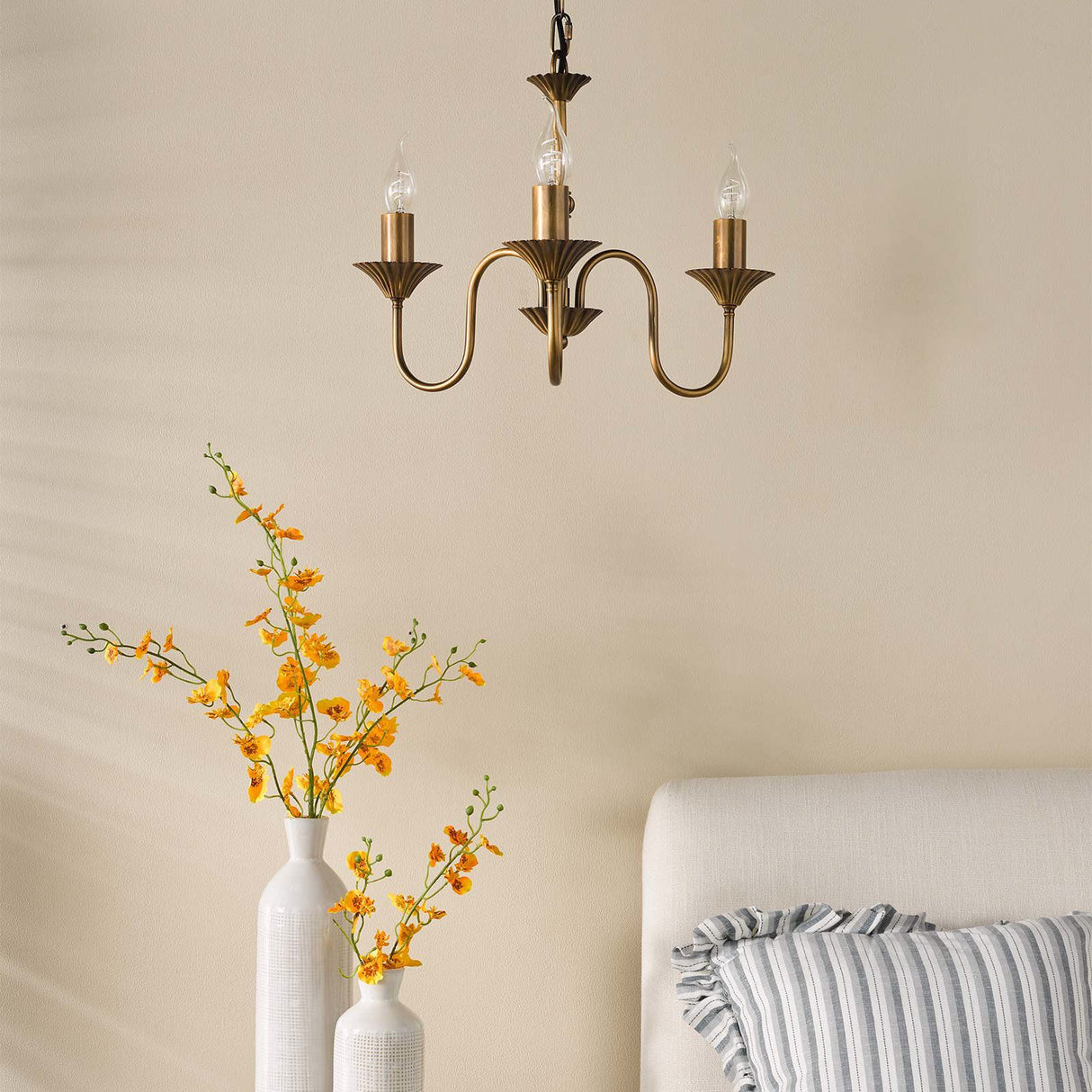 Lydian 3 Light Pendant Antique Bronze Fitting Only