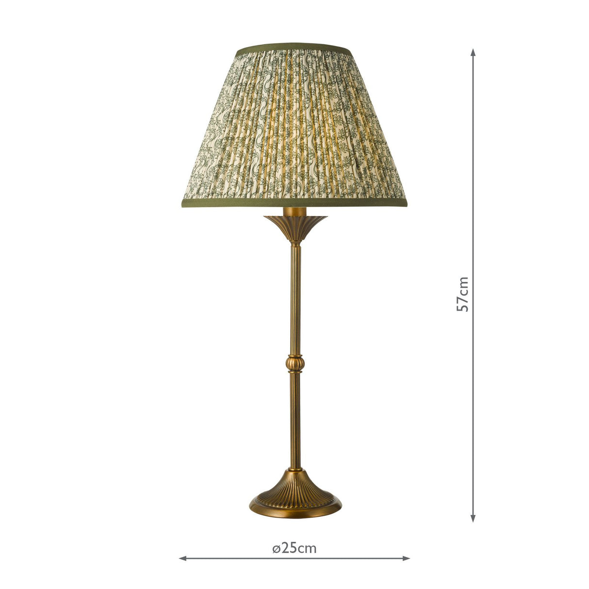 Lydian Table Lamp Antique Bronze With Shade
