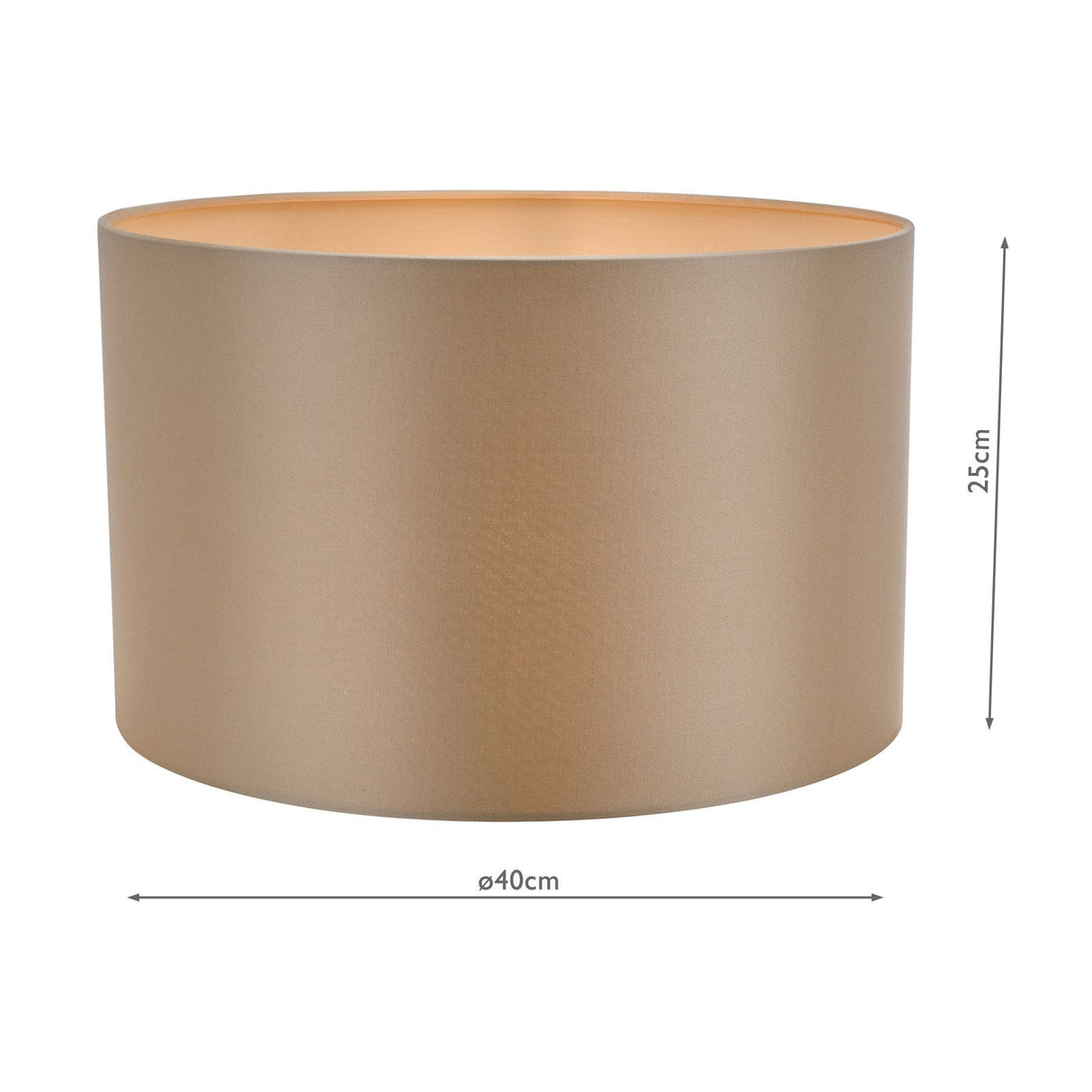 Lyris Taupe Cotton Drum Shade 40cm 40cm