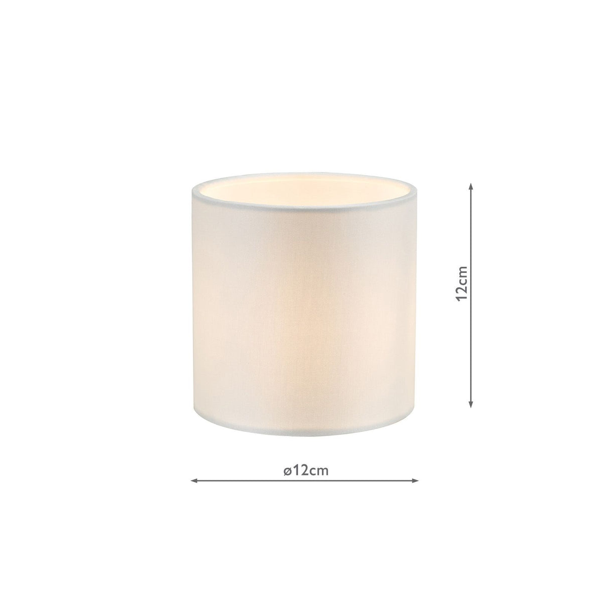 Lyris Ivory Cotton Drum Shade 12cm 12cm