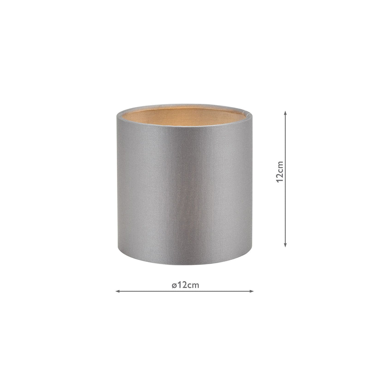 Lyris Grey Cotton Drum Shade 12cm 12cm