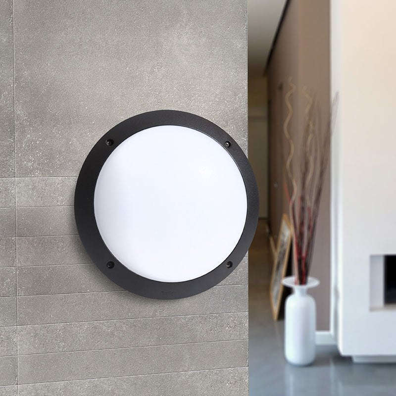 Lucia Sensor E27 (No Lamp), Open Bulkhead, White/Opal