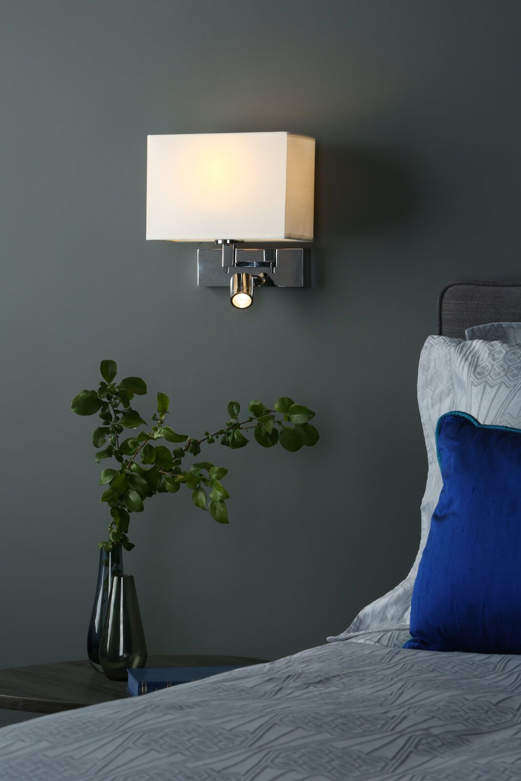 Modena Wall Light Brushed Bronze With Shade LED