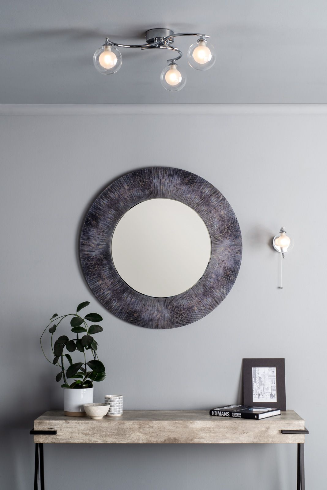 Nakita Wall Light Polished Chrome With Clear/Opal Glass