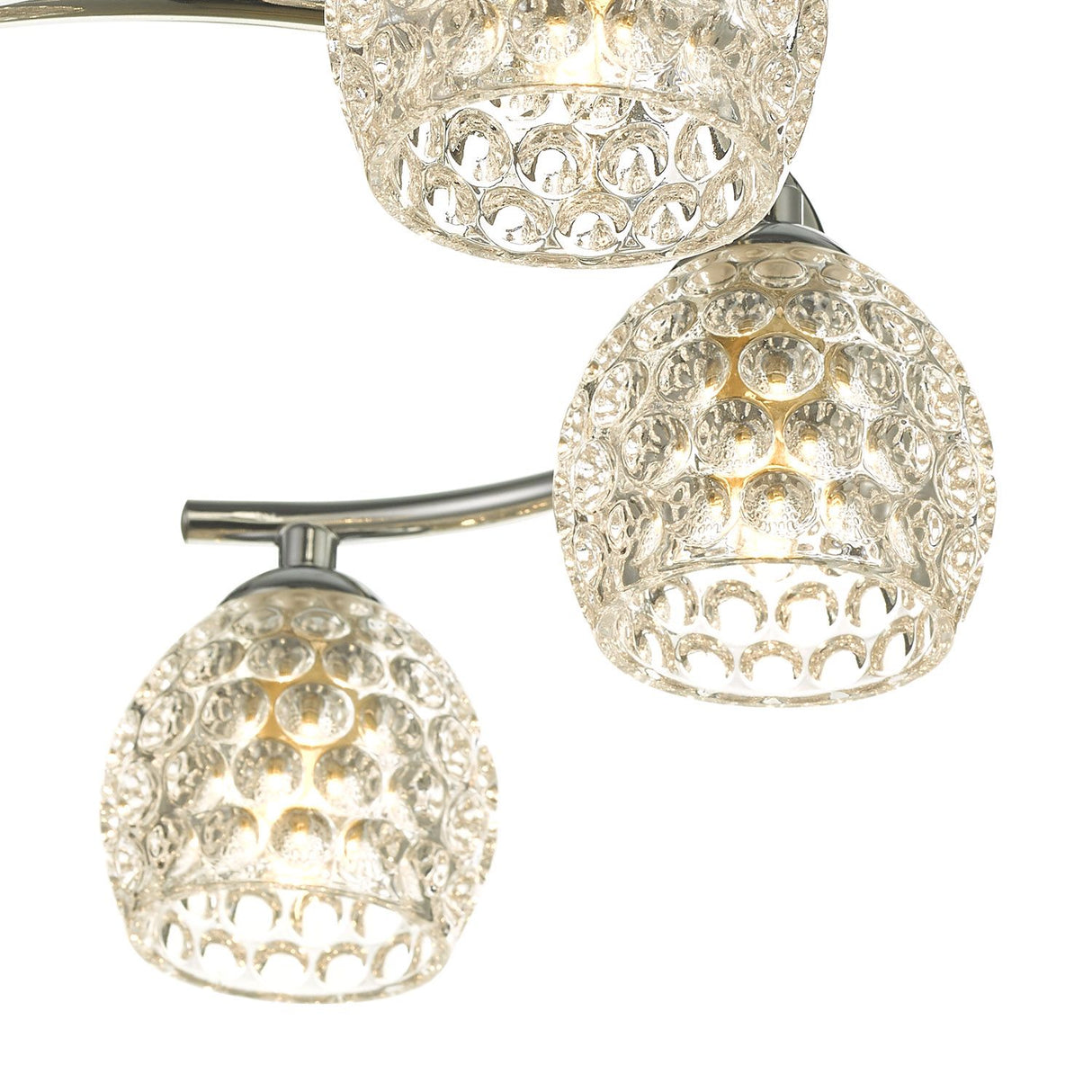 Nakita 6lt Semi Flush Polished Chrome With Dimpled Open Glass