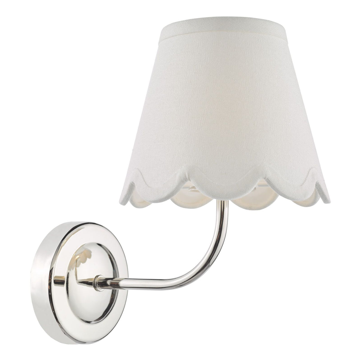 Navarro Rechargeable Wall Light Polished Nickel With Shade LED