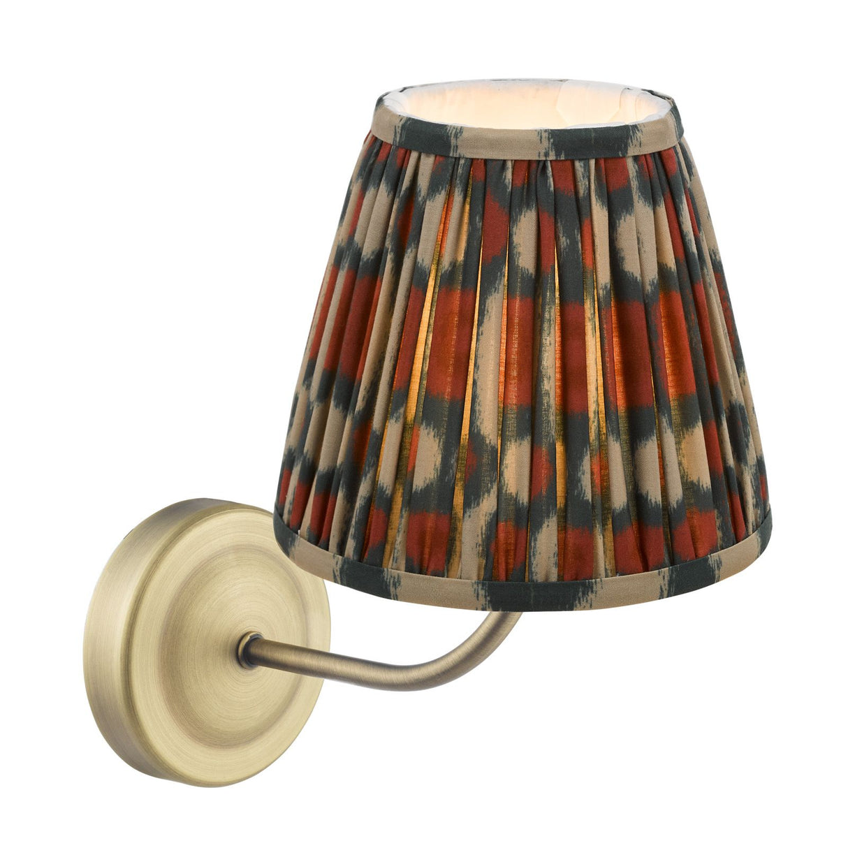 Navarro Rechargeable Wall Light Matt Antique Brass With Shade LED