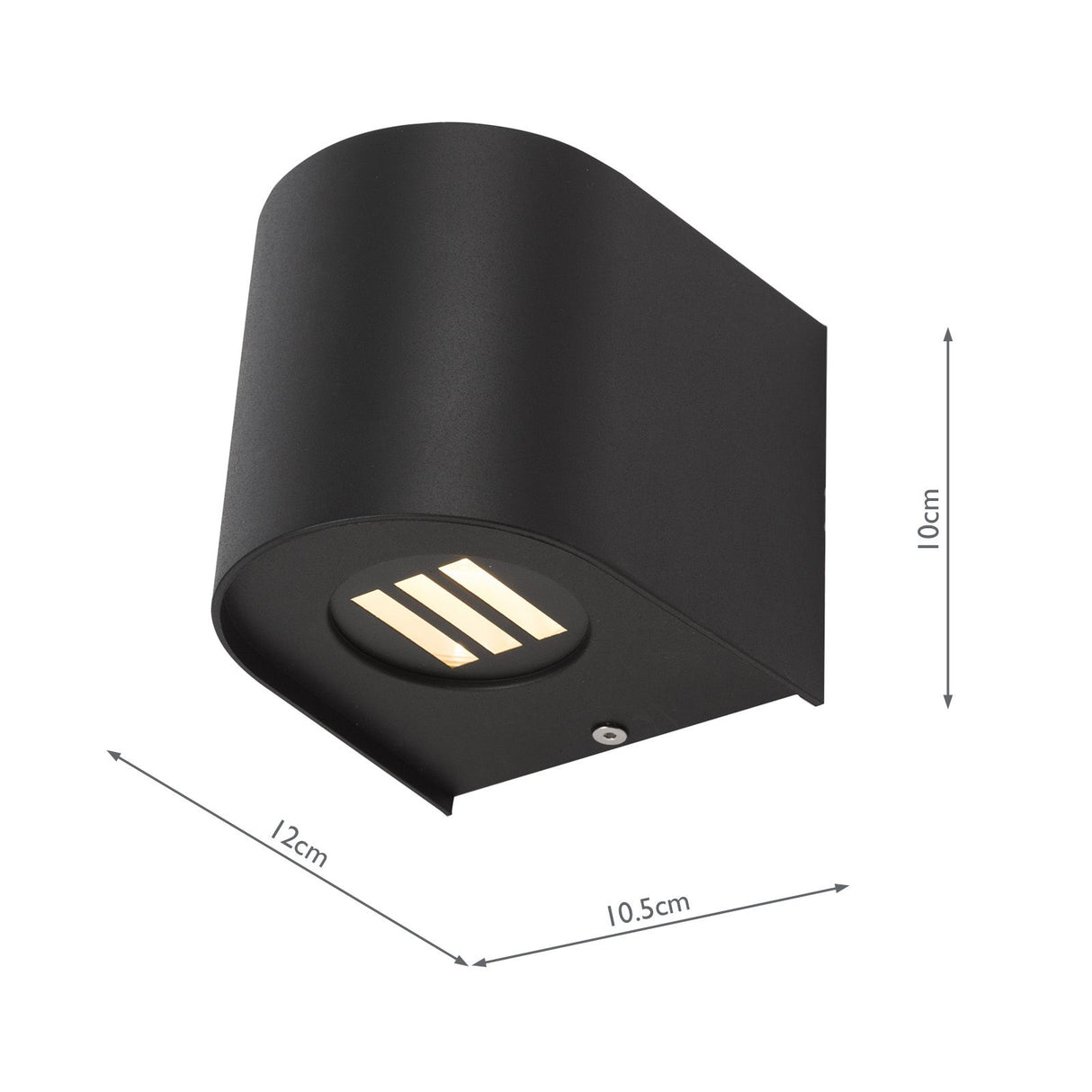 Orville 2 Light Outdoor Wall Light Matt Black LED IP44
