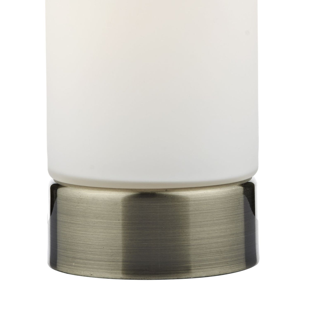 Owen Touch Round Glass Table Lamp Antique Brass Opal Glass (Multipack)