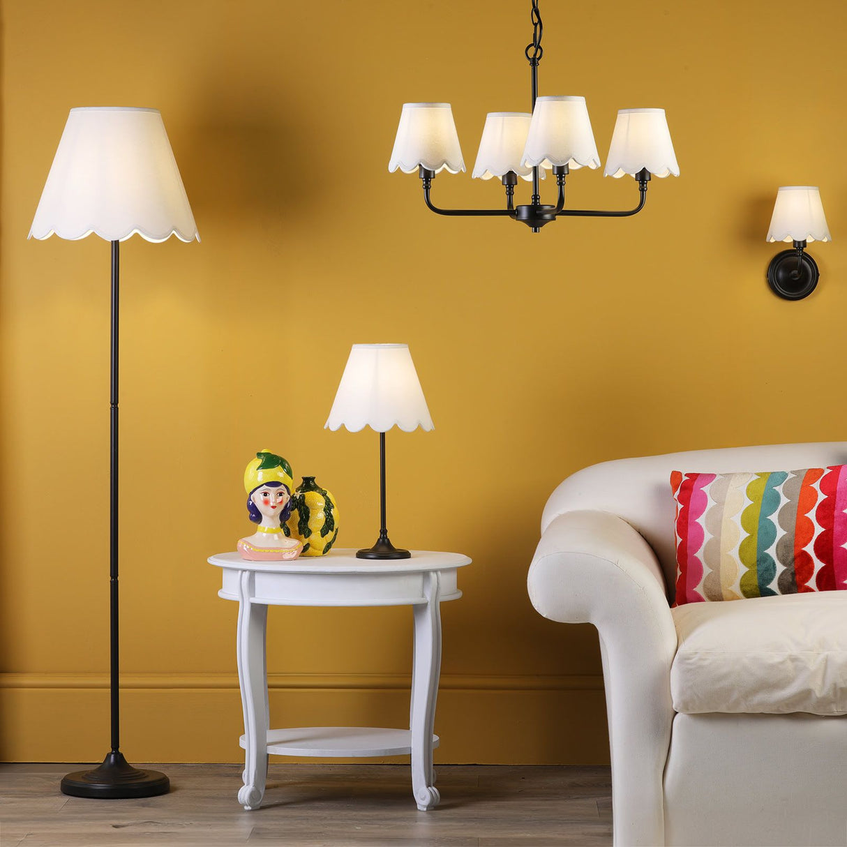 Padme Wall Light Matt Black With Shade
