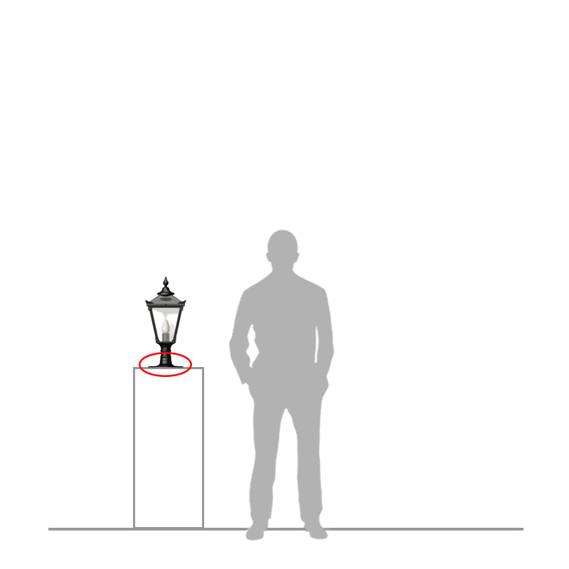 Traditional pier top with 60mm pipe (PM001)