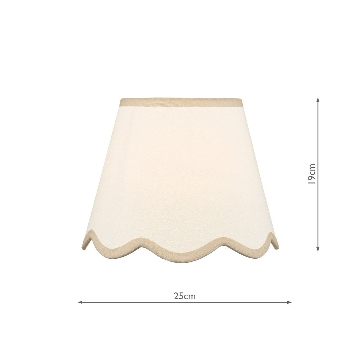 Poma Natural Linen Tapered Drum Shade 25cm 25cm