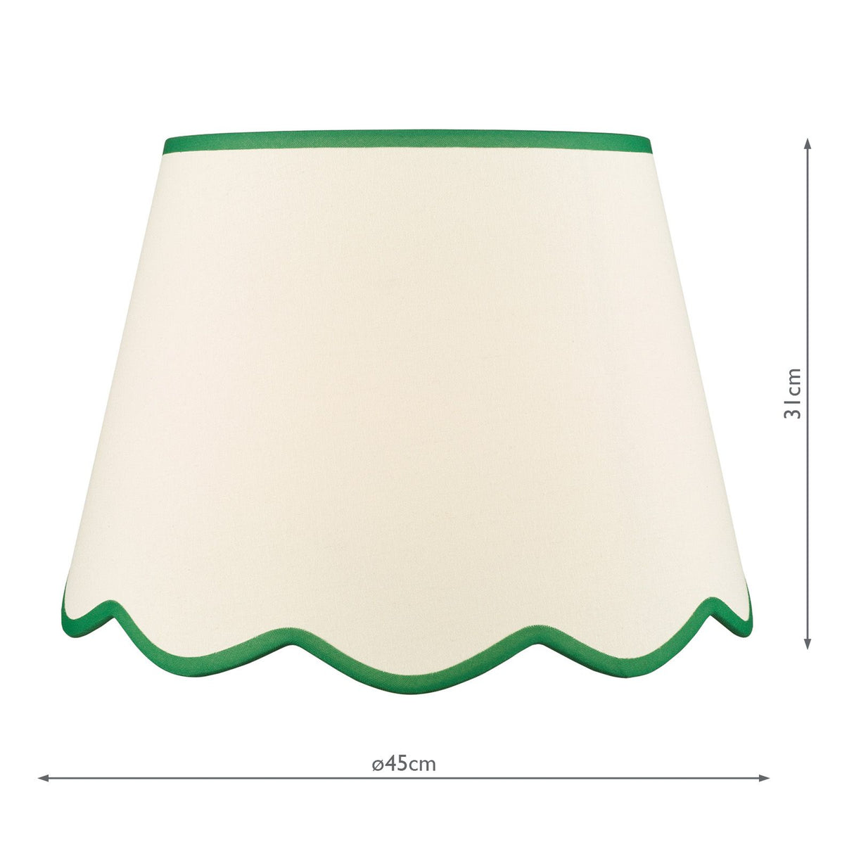 Poma Natural Linen Tapered Drum Shade 45cm 45cm