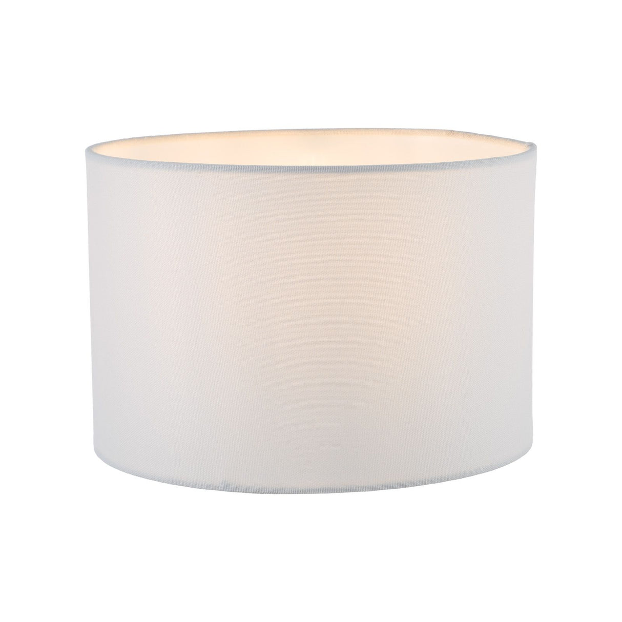Pyramid White Linen Drum Shade 25cm 25cm