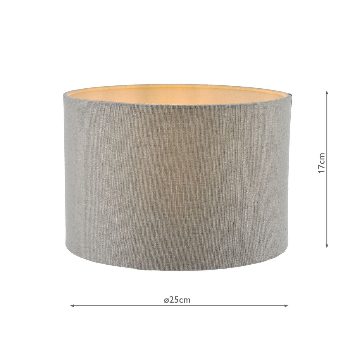 Pyramid Grey Linen Drum Shade 25cm 25cm