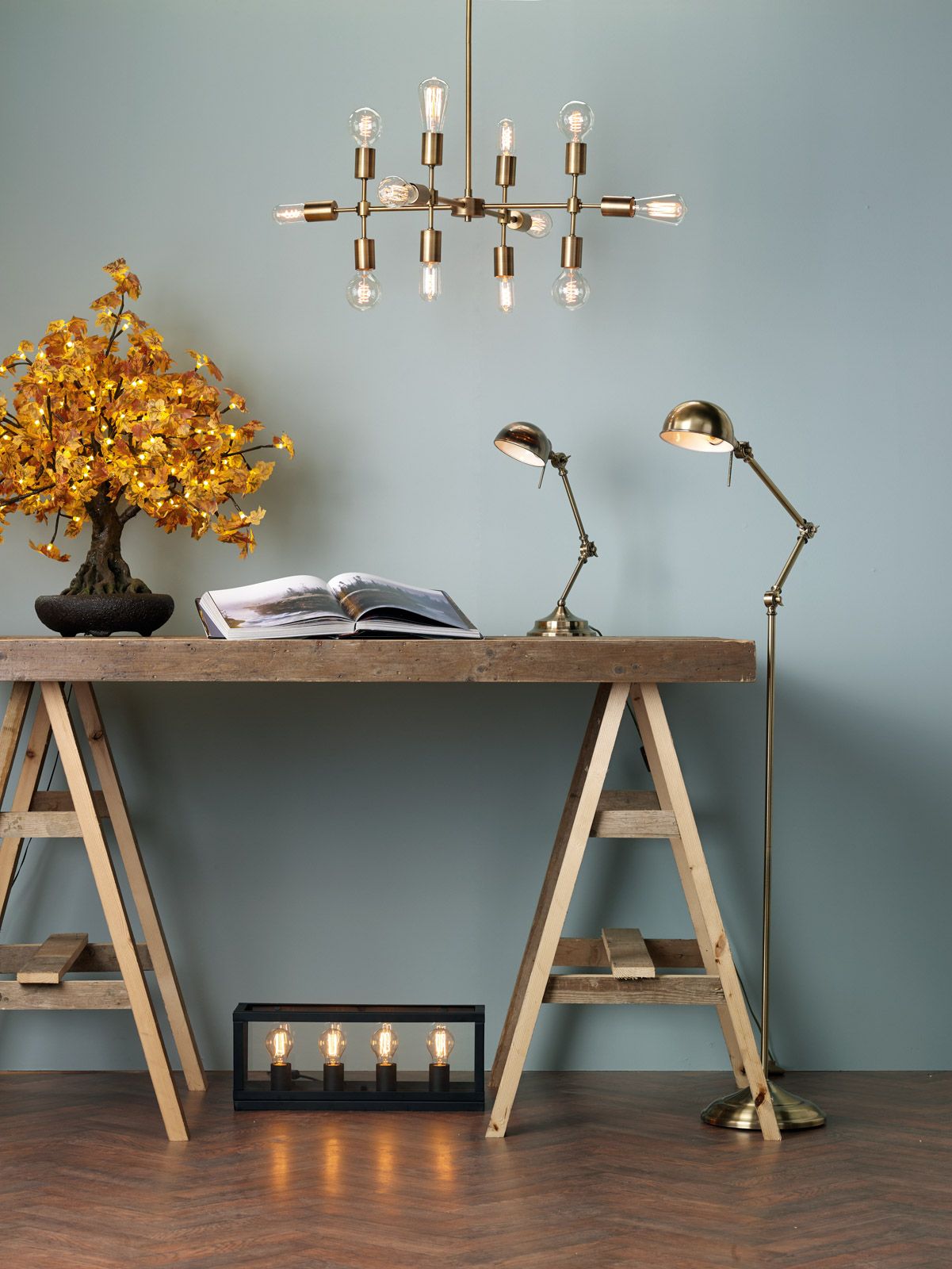 Ranger Task Table Lamp Antique Brass