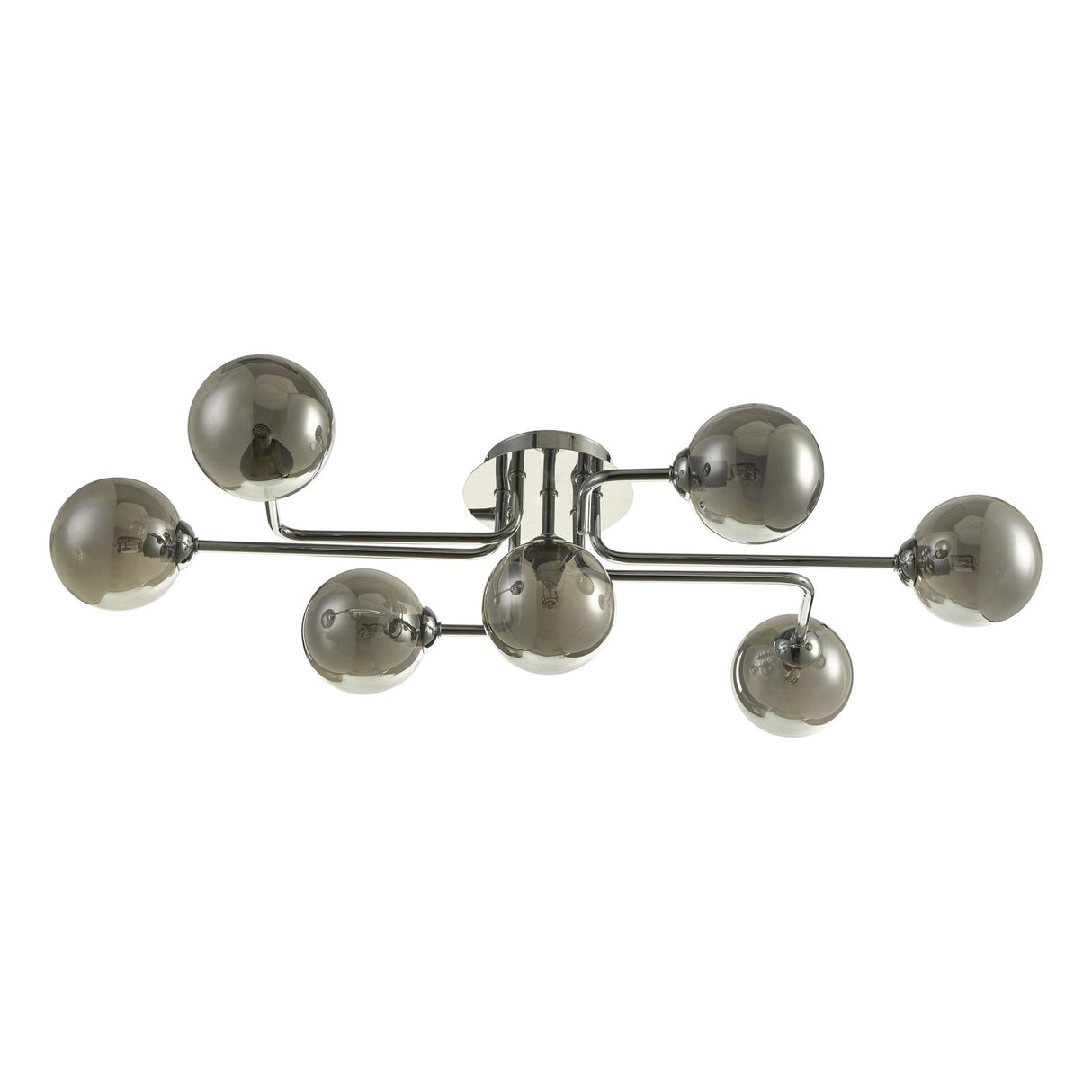 Reyna 7lt Semi Flush Polished Chrome With Smoked Glass