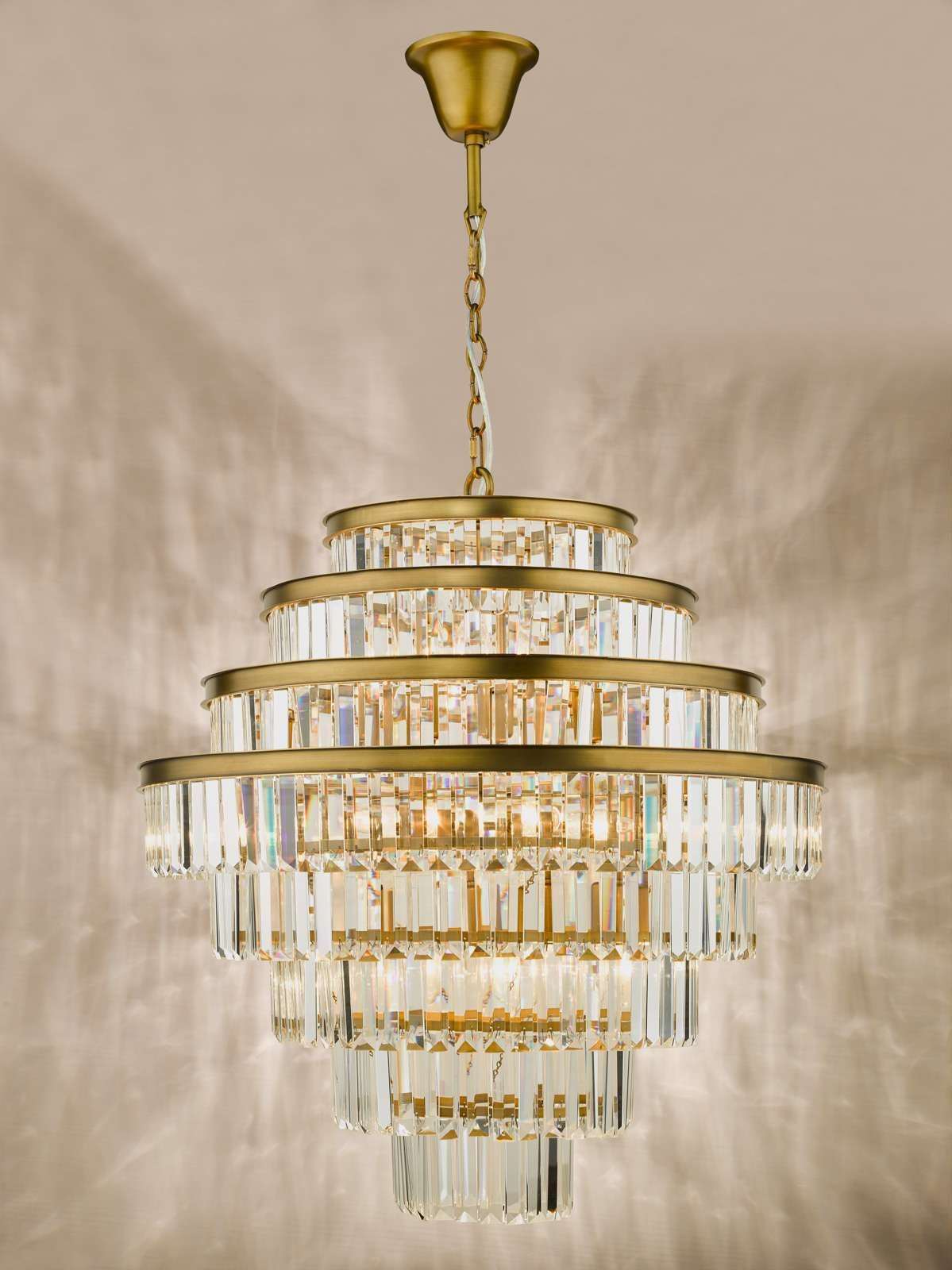 Rhapsody 12 Light Chandelier Bronze Crystal
