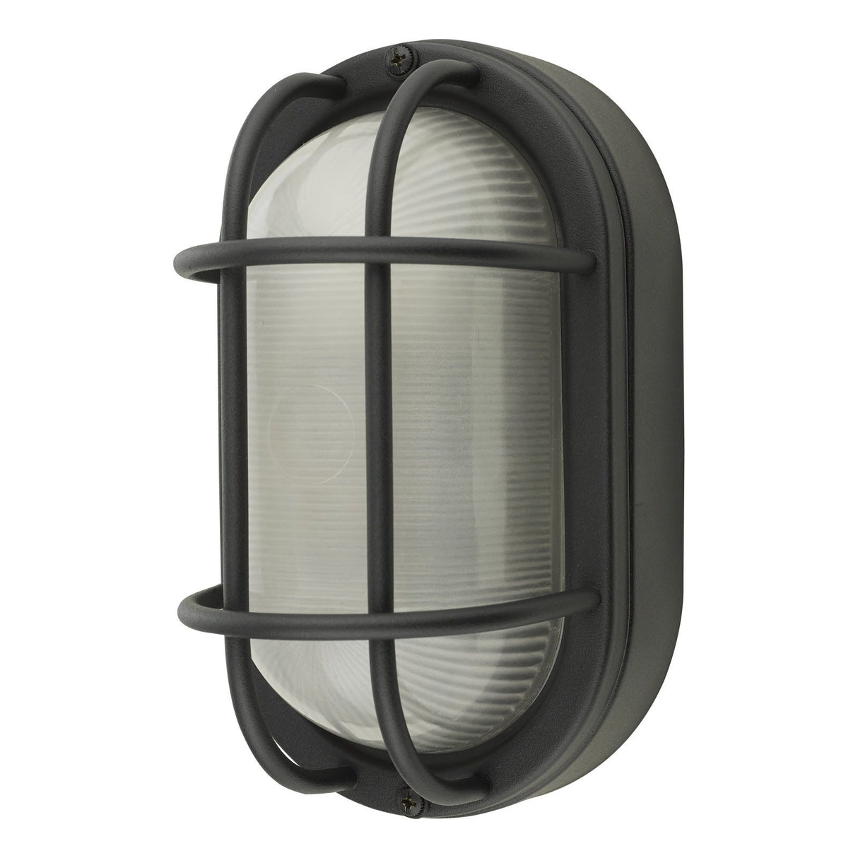 Salcombe Oval Outdoor Wall Light Matt Black IP44