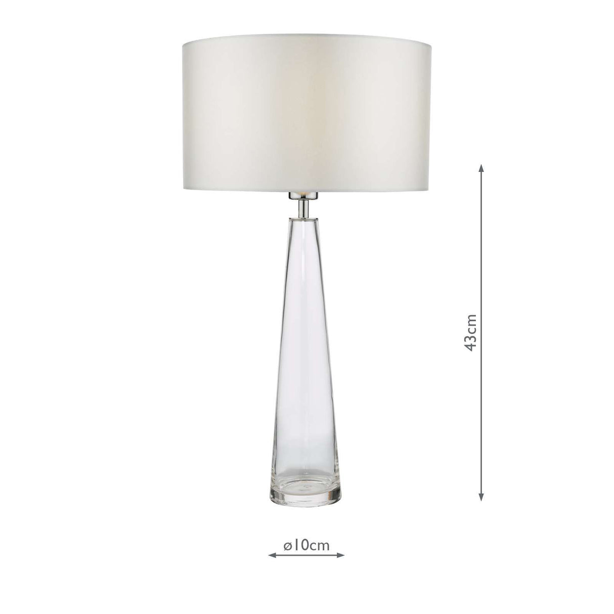 Samara Table Lamp Clear Glass Base Only