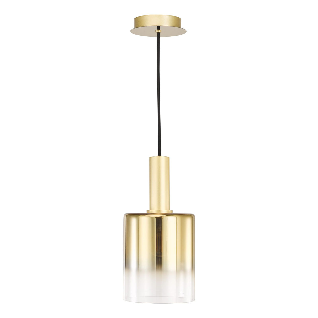 Savannah Pendant Satin Gold and Gold Ombre Glass