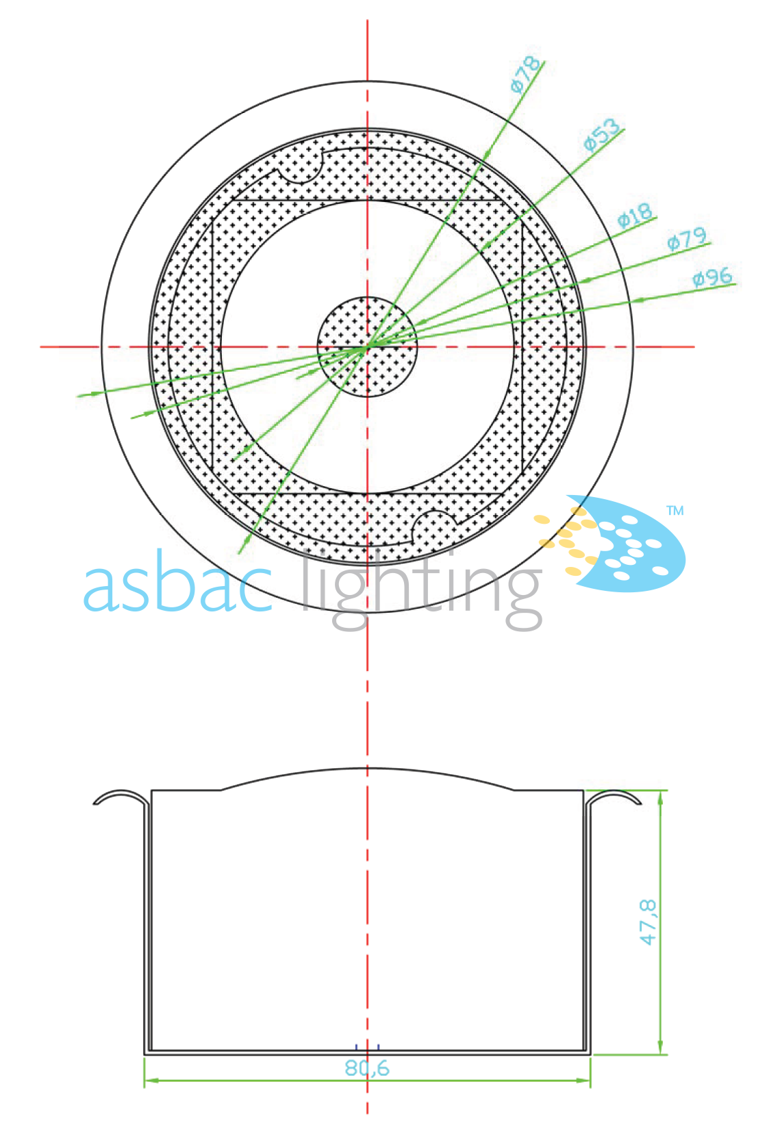 Berkeley Solar Tile, 80mm Round, Cool White LED