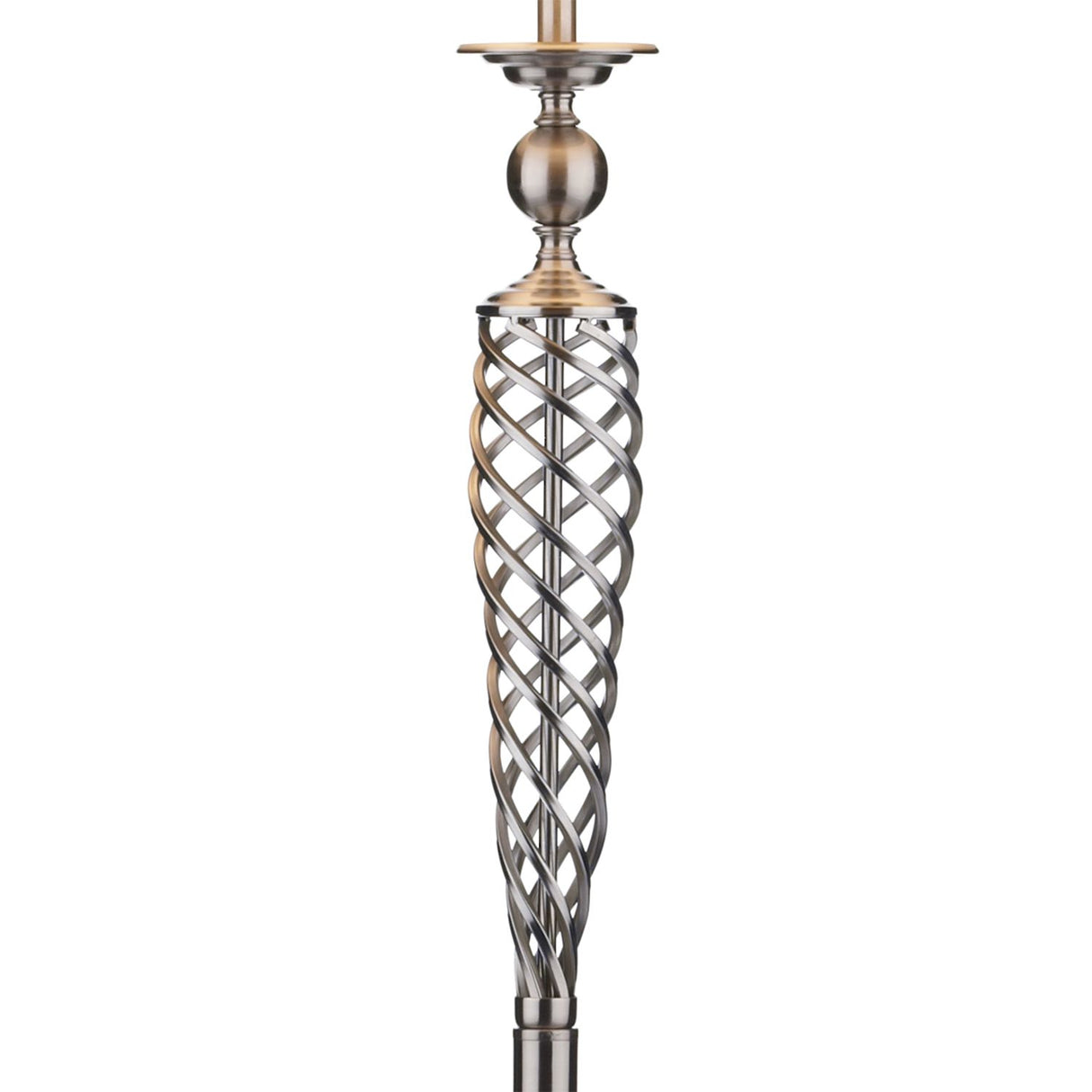 Siam Floor Lamp Satin Chrome With Shade (Multipack)