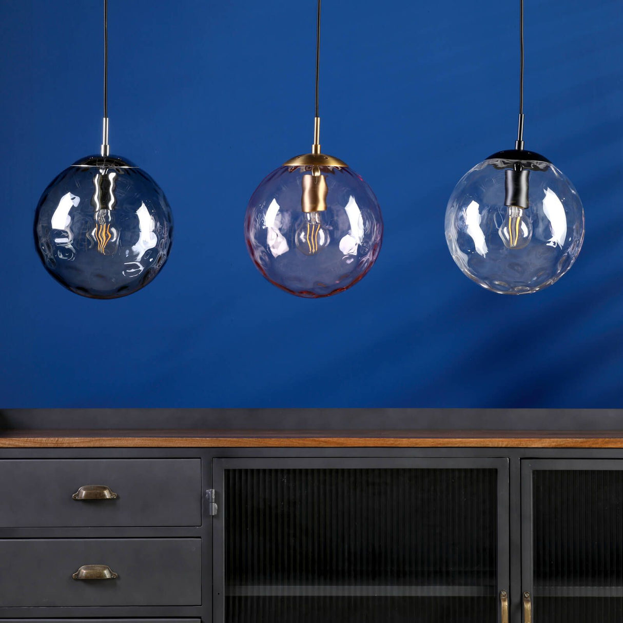 Ripple Pendant Polished Chrome & Smoked Glass