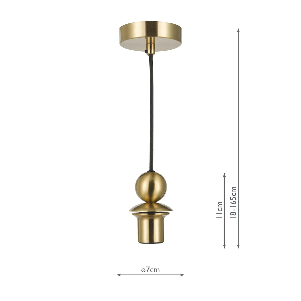 1 Light E27 Satin Brass Suspension
